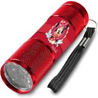 Minnie Mouse Alu LED Kinder Taschenlampe Rot
